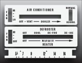 1959 Cadillac Series 62 White Heater Control Overlay HVAC